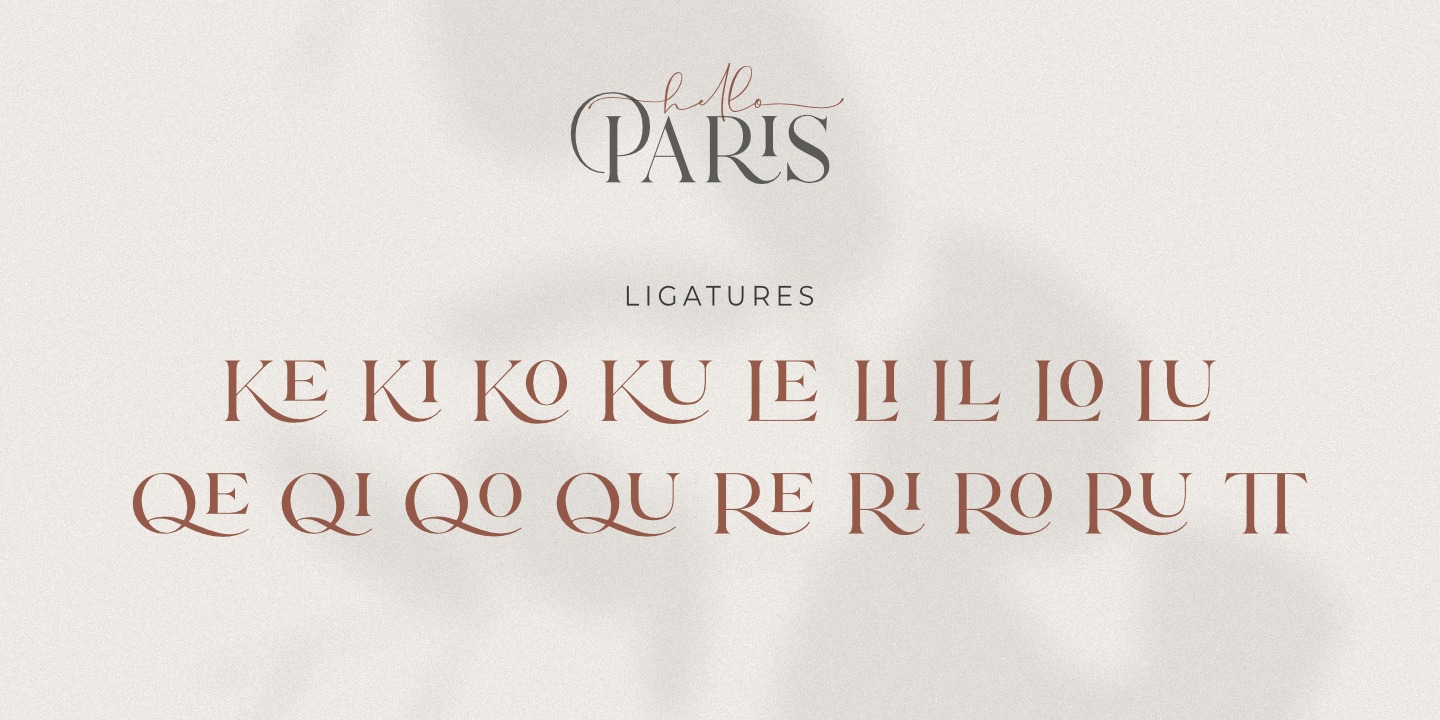 Hello Paris Serif Regular Font preview